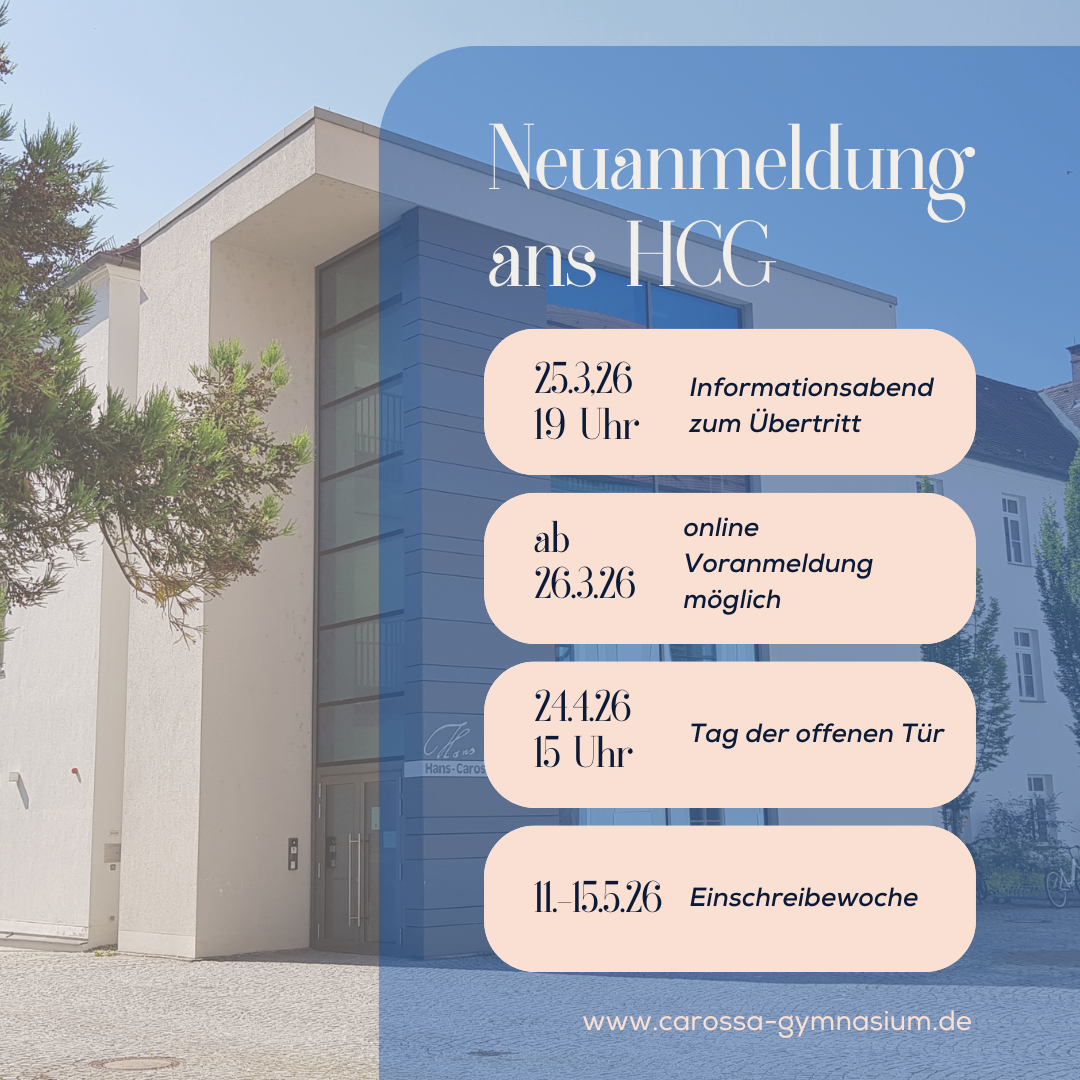 Neuanmeldung ans HCG